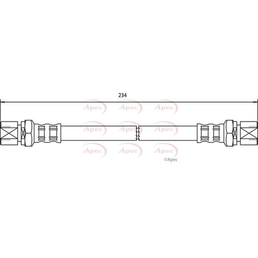 Apec Brake Hydraulic Hose Line Rear HOS3012