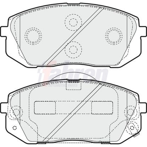 Fahren Front & Rear Brake Discs & Pads fits Kia Soul II 2014-2018 1.6