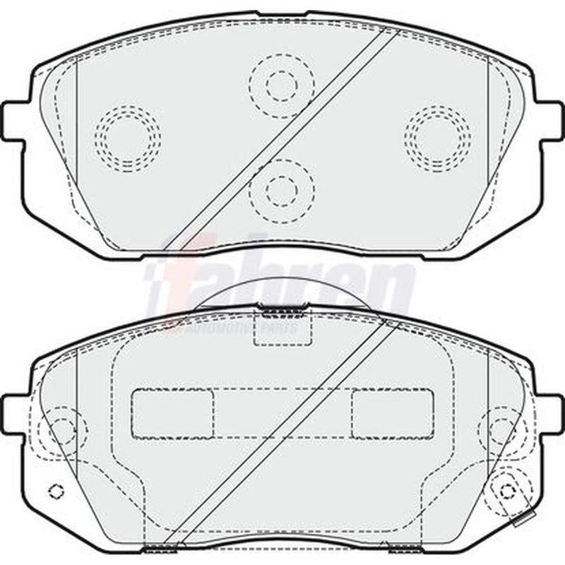 Fahren Front Brake Vented Discs & Pads fits Hyundai Kona 2017-2023 1.0