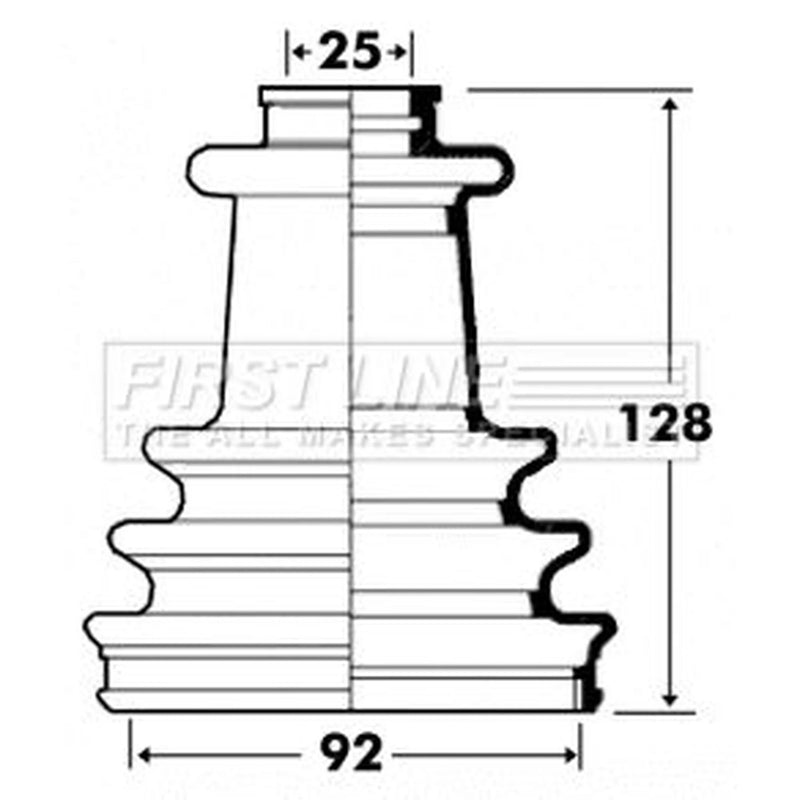 First Line Drive Shaft Bellow Kit Front Left fits Renault Trafic 1989-2001 2.5