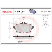 Brembo 4 x Front Brake Pad Set fits Mercedes-Benz A-Class 2004-2012