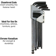 Teng Tools Ball Point Hex Key Set AF 9 Pieces Teng Tools - Dynamic Drive
