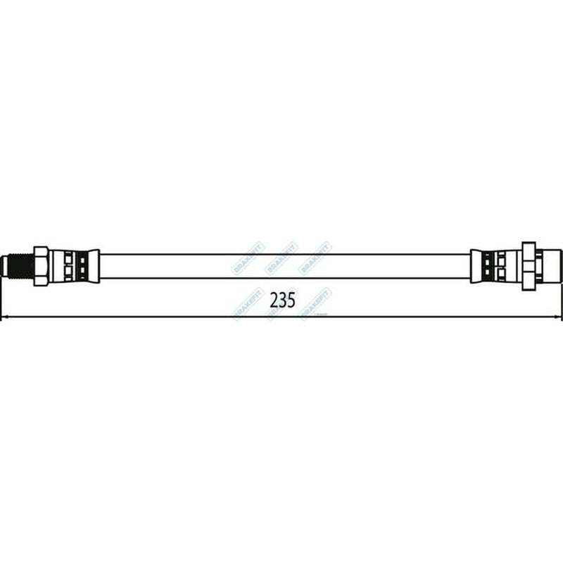 Apec Brake Hydraulic Hose Line Rear fits BMW Z4 2006-2008 3.0