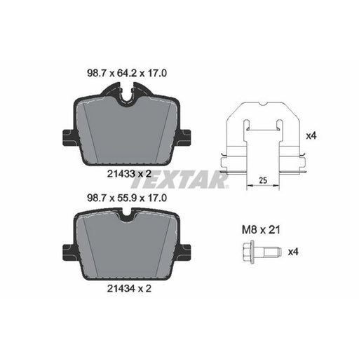 Textar Rear Brake Pad Set 2143301