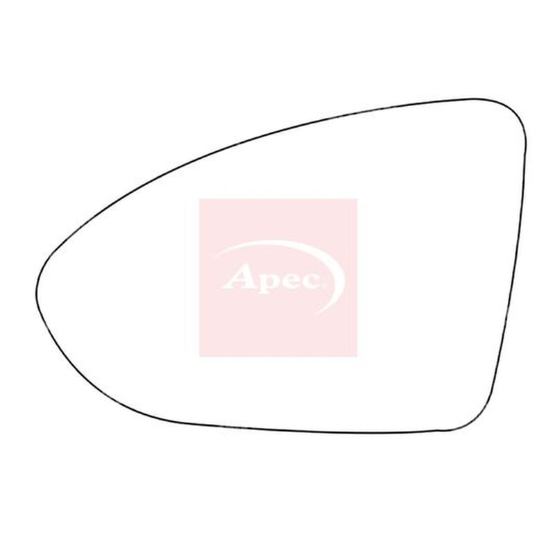 Apec Exterior Wing Mirror Glass Left fits VW Arteon 2017-2021 1.5 2.0