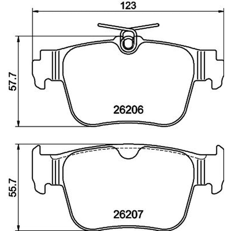 DON Rear Brake Pad Set fits Audi A3 2019-2021