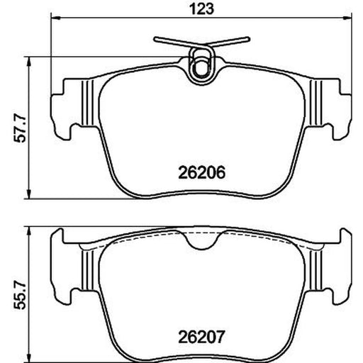 DON Rear Brake Pad Set fits Audi A3 2019-2021