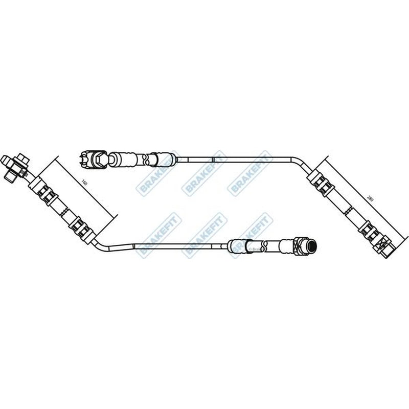 Apec Brake Hydraulic Hose Line Rear Right fits BMW X5 2000-2006 3.0 4.4 4.6 4.8