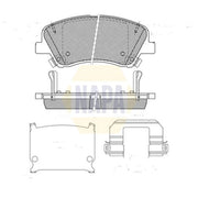 NAPA Front Brake Pad Set fits Hyundai Accent V 2018 on 1.4