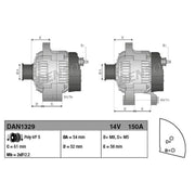 Denso Car Alternator 12V fits Alfa Romeo Giulietta 2010-2020 1.4