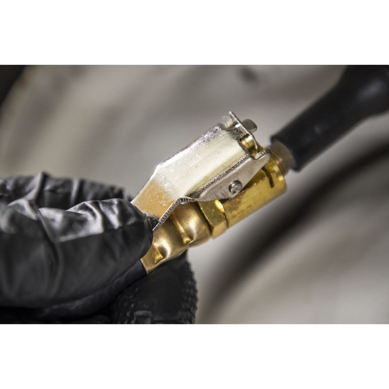 Sealey Tyre Pressure Gauge with Clip-On Chuck 0-7bar(0-100psi) TST/PG6 Sealey - Dynamic Drive