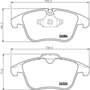 Mintex Front Brake Pad Set fits Daimler Super Eight 2005-2009 4.2