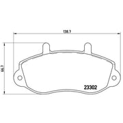 Brembo 4 x Front Brake Pad Set fits Opel Movano A 1999-2001 1.9 2.2 2.5 2.8