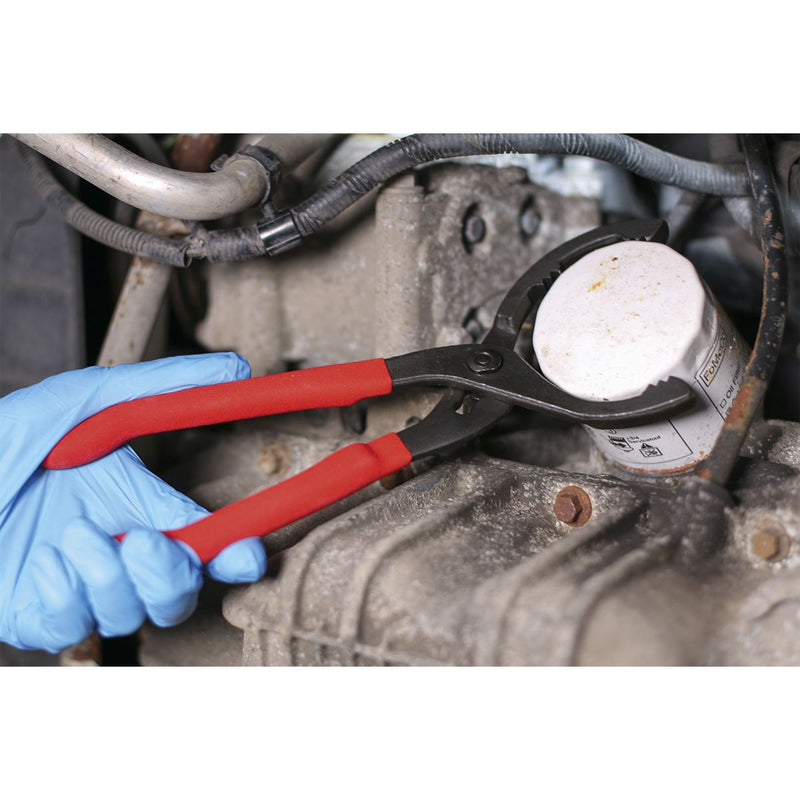 Sealey Oil Filter Pliers Forged54-89mm Capacity AK6412 Sealey - Dynamic Drive