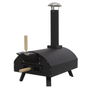 Dellonda Portable Wood-Fired 14" Pizza Oven and Smoking Oven Black/Stainless Steel Dellonda  - Dynamic Drive