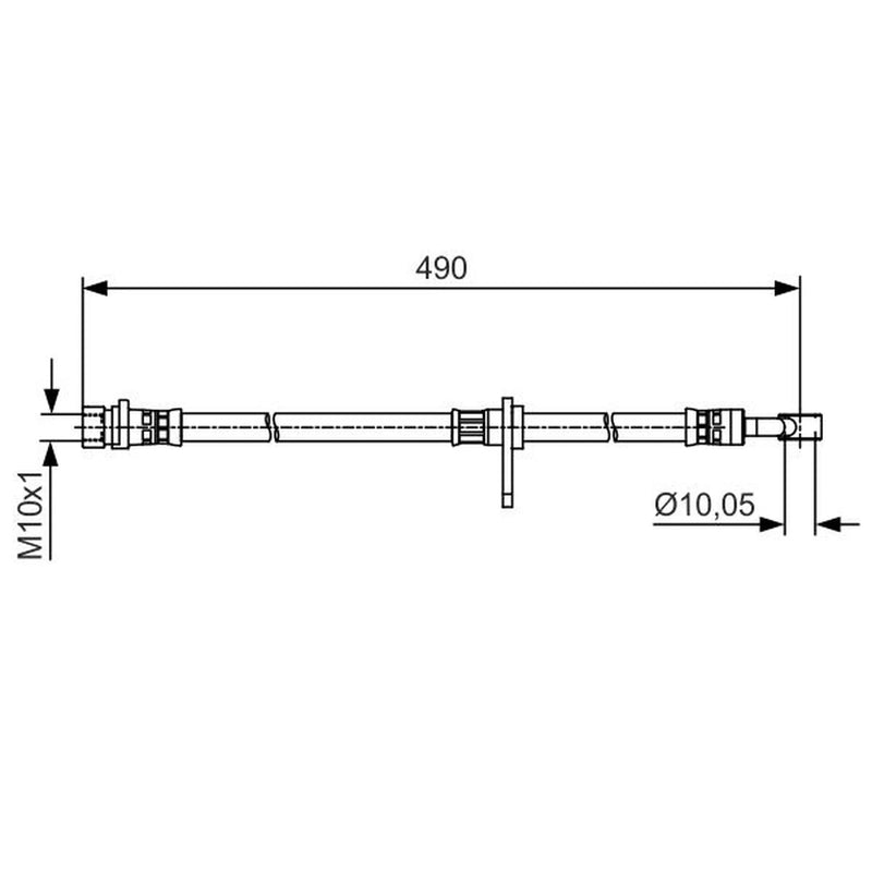 Bosch Brake Hydraulic Hose Line Rear fits Honda Cr-V III 2006-2012 2.0 2.2 2.4