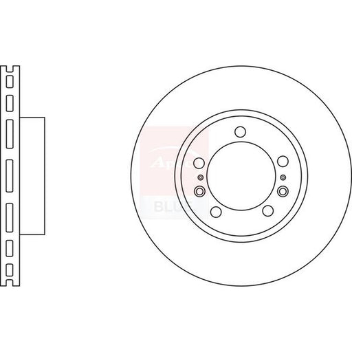 Apec 2 x Vented Brake Discs fits Suzuki Swift III 2012-2017 1.6