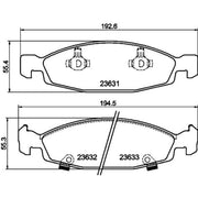 DON Front Brake Internally Vented Discs & Pads fits Jeep Cherokee 1988-2001 4.0