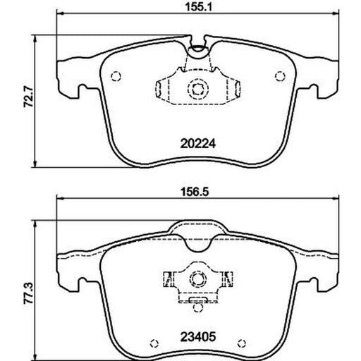 Mintex Front Brake Pad Set fits Cadillac Bls 2008-2010 2.8