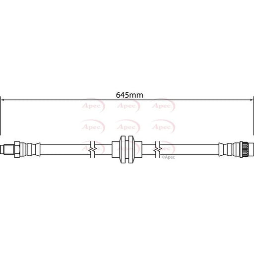 Apec Brake Hydraulic Hose Line Rear HOS4183