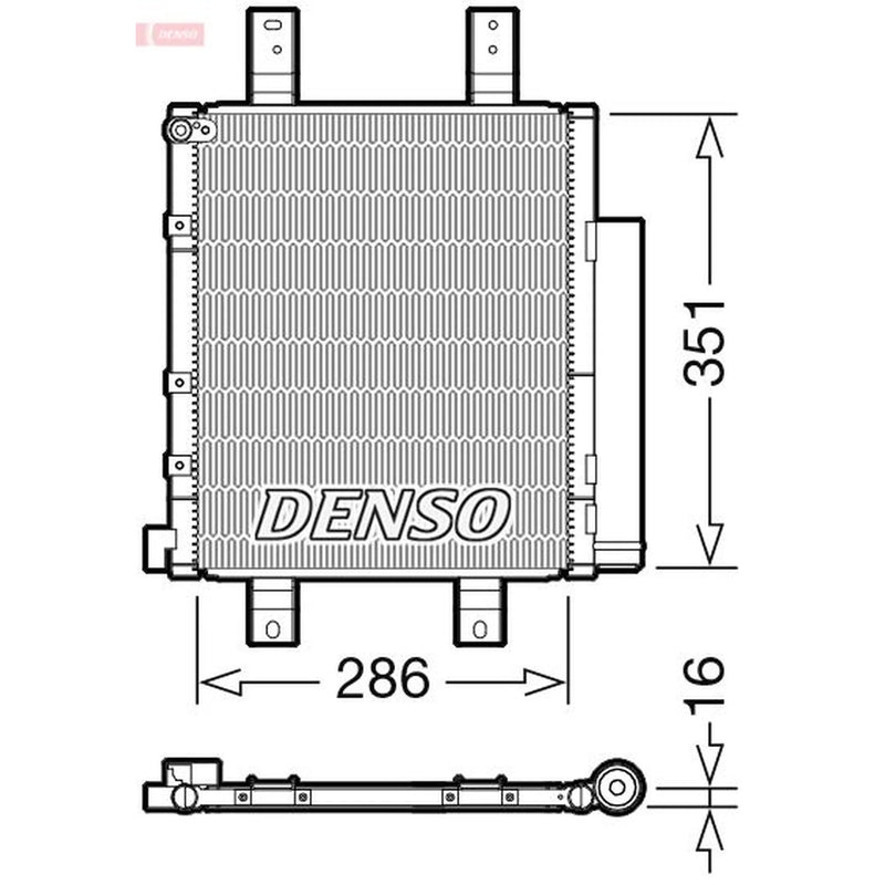 Denso Air Conditioning Condenser fits Daihatsu Charade VI 2003 on 1.0