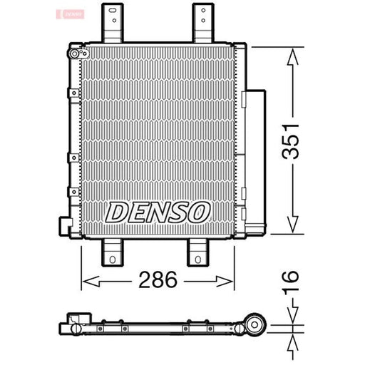 Denso Air Conditioning Condenser fits Daihatsu Charade VI 2003 on 1.0