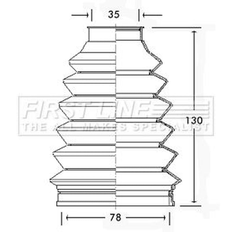 First Line Drive Shaft Bellow Kit Front Left Thermoplast fits Renault Clio