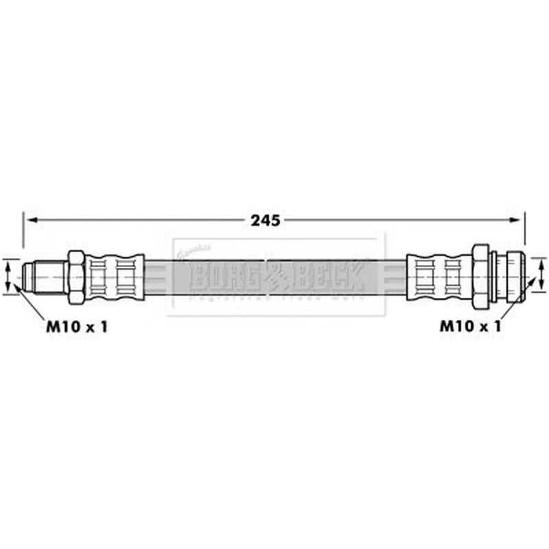 Borg & Beck Brake Hydraulic Hose Line inner BBH7103