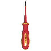 Draper XP1000 VDE Slimline Cross Slot Screwdriver, No.1 x 80mm 02163 Draper - Dynamic Drive