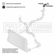 First Line Intercooler Turbo Charge Air Hose Lower fits Seat Alhambra 2010-2015