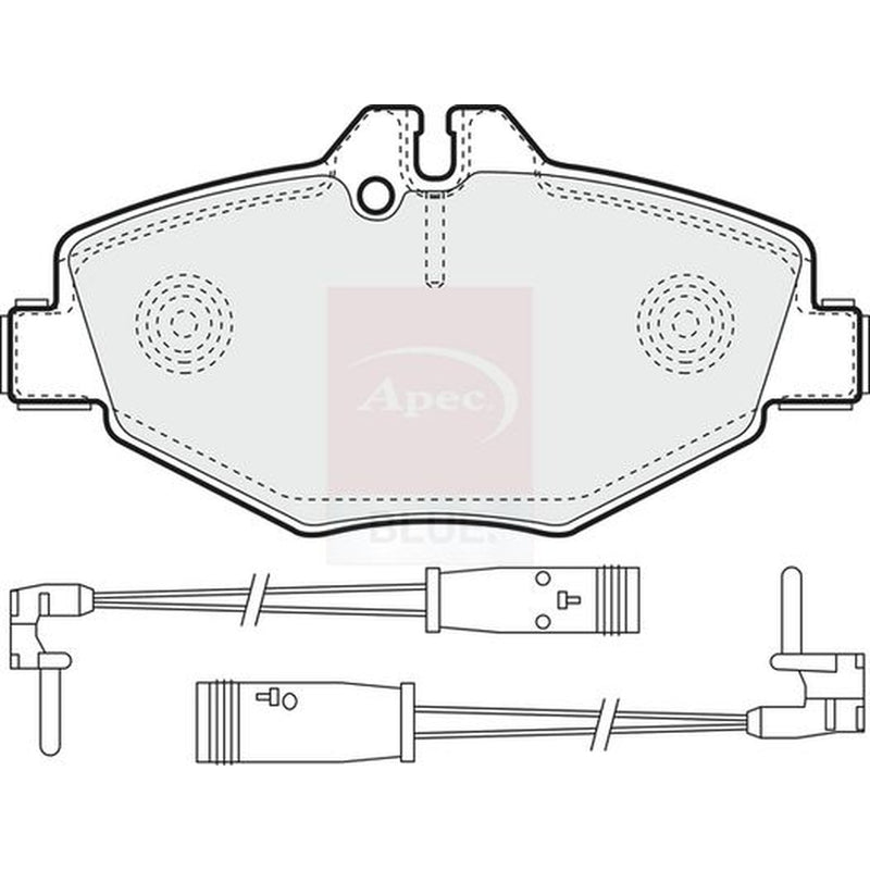 Apec Front Brake Pad Set fits Mercedes-Benz E-Class 2002-2008