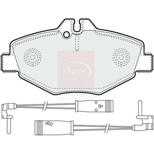 Apec Front Brake Pad Set fits Mercedes-Benz E-Class 2002-2008