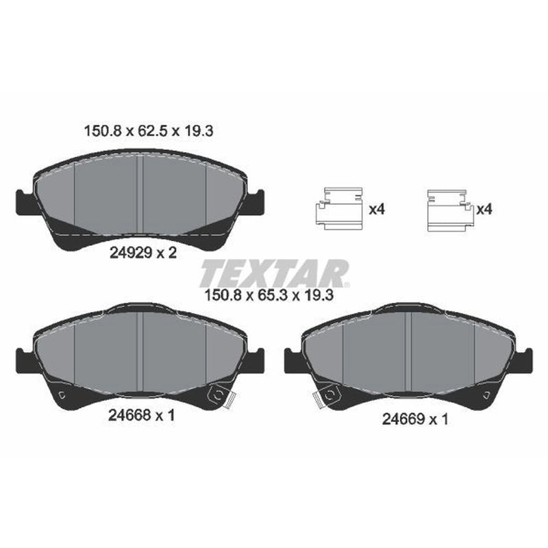 Textar Front Brake Pad Set 2466801
