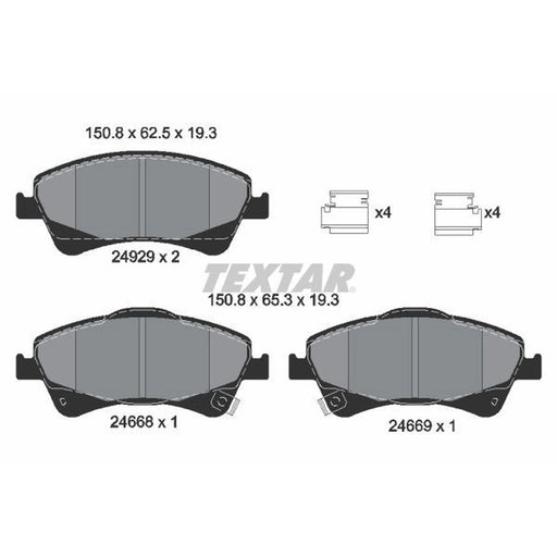 Textar Front Brake Pad Set 2466801