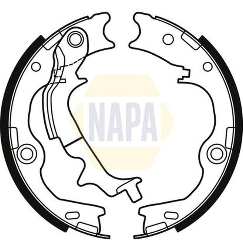 NAPA Parking Brake Shoe Set fits Hyundai IX35 2009-2015 2.0 2.4