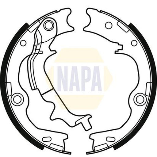 NAPA Parking Brake Shoe Set fits Hyundai IX35 2009-2015 2.0 2.4