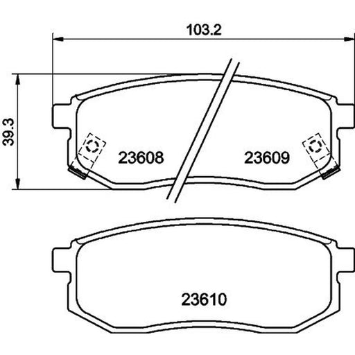 Mintex Rear Brake Pad Set fits Hyundai Santamo 1999-2002 2.0