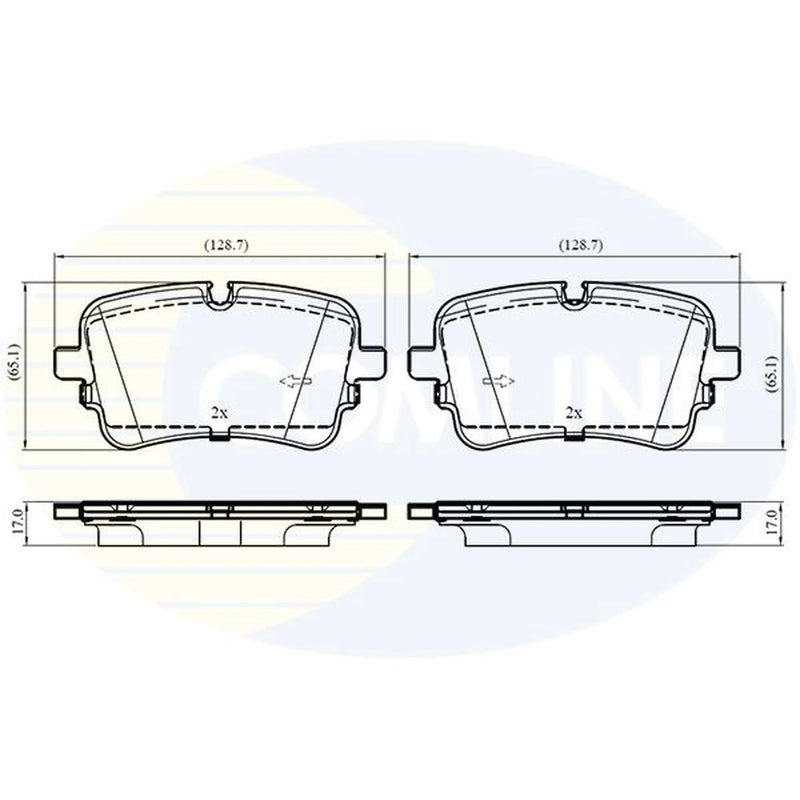 Comline 4 x Rear Brake Pad Set fits Audi A6 Allroad C8 2019-2021