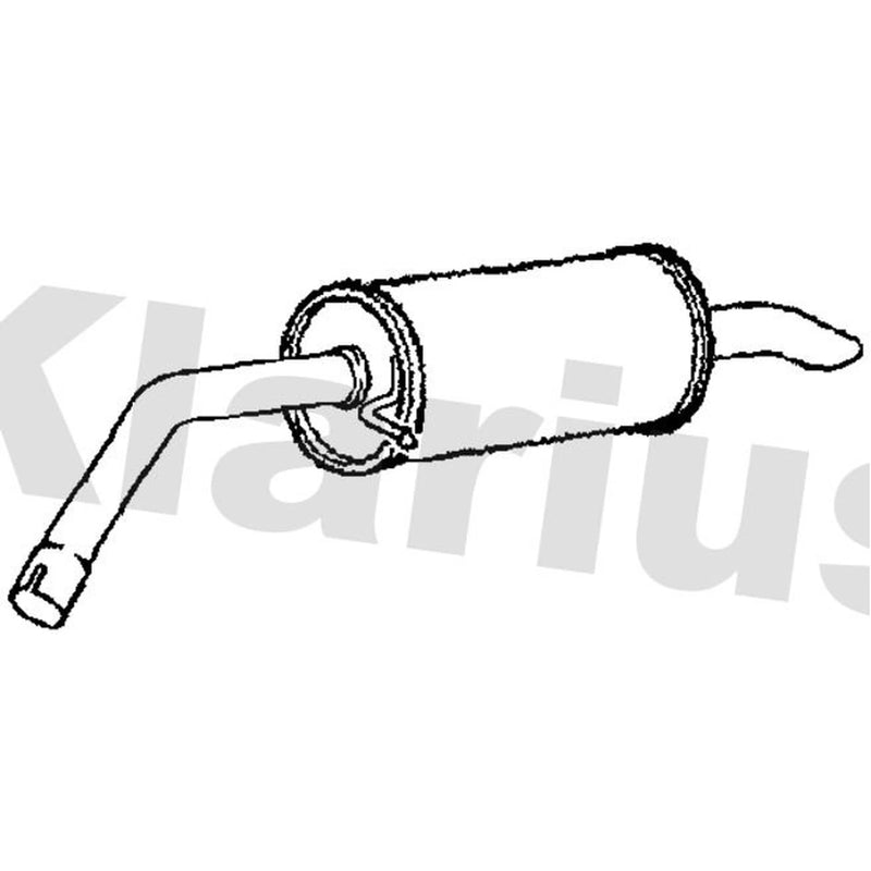 Klarius Box With Tail Pipe Right Rear fits Land Rover Discovery III 2004-2009