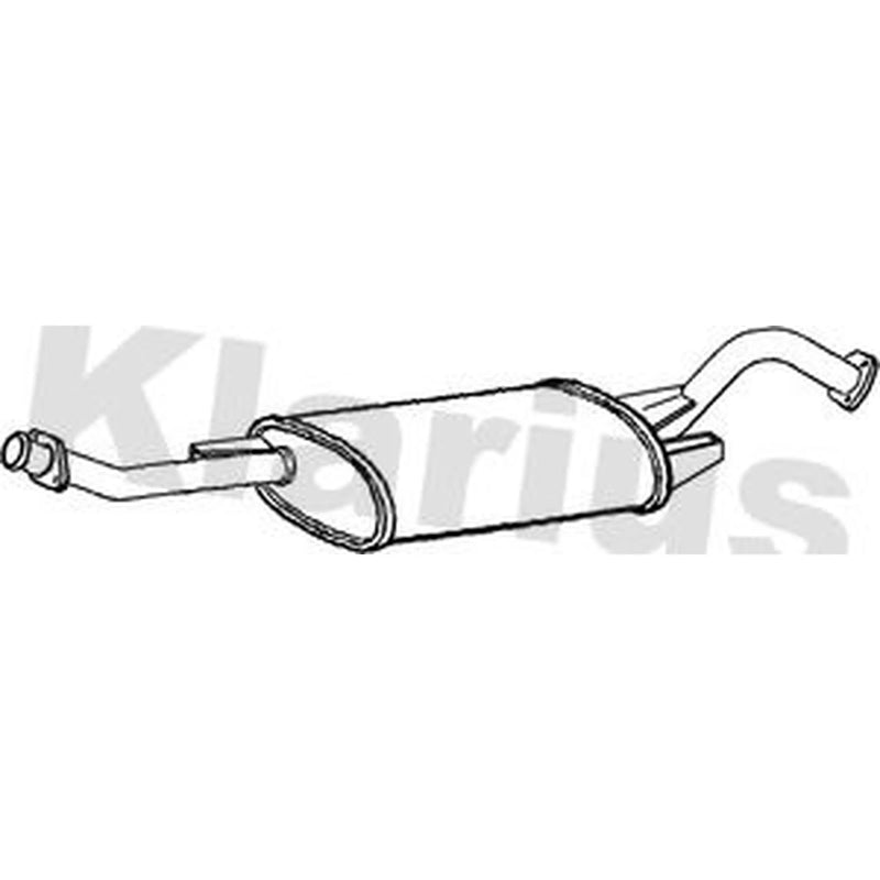 Klarius Box With Centre Pipe Centre fits Mitsubishi Shogun Sport I 1998 on 2.5