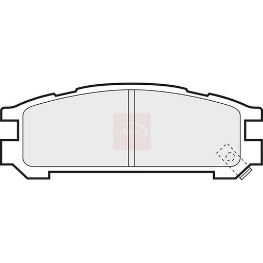 Apec Rear Brake Pad Set fits Subaru Impreza 1992-2000 1.6 1.8 2.0