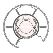Apec Brake Disc Splash Guard Rear Left fits BMW 3 1990-2007