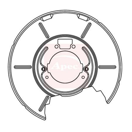 Apec Brake Disc Splash Guard Rear Left fits BMW 3 1990-2007