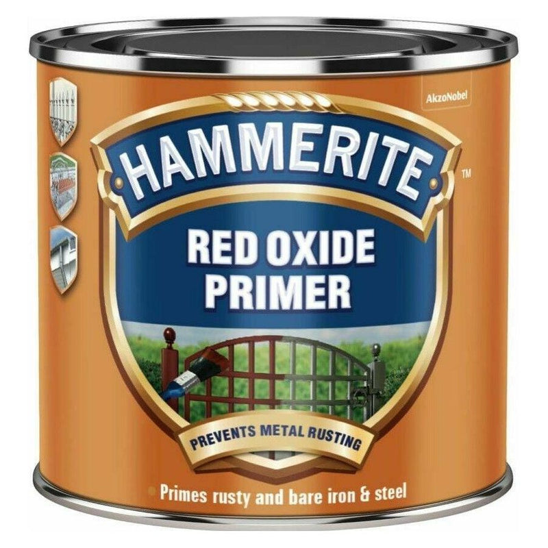 Hammerite Red Oxide Primer For Metal BBQ Garage Door & Radiator 250ml Hammerite - Dynamic Drive