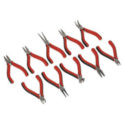 Sealey Premier 10pc Mini Pliers Set Spring Loader Plier Precision Craft Model Sealey  - Dynamic Drive