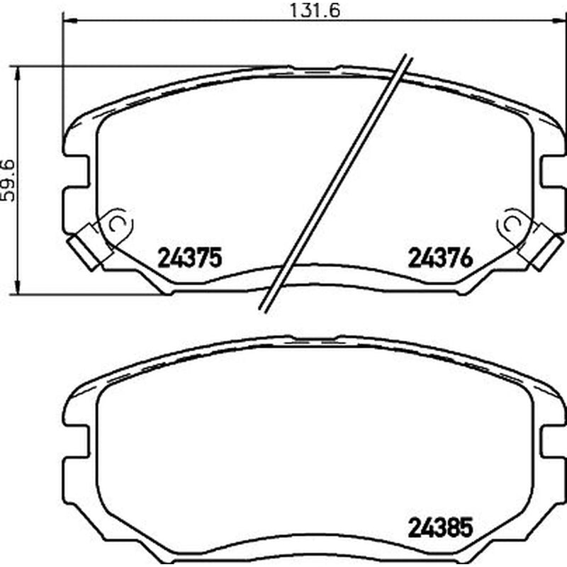 Mintex Front Brake Discs & Pads fits Hyundai Sonata V 2005-2010 2.0 2.4