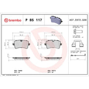 Brembo Rear Brake Solid Discs & Pads fits Audi A4 B9 2016 on