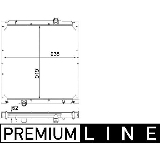 Mahle Engine Radiator fits Man Tgx I 2007-2021 41.540 41.640 41.680