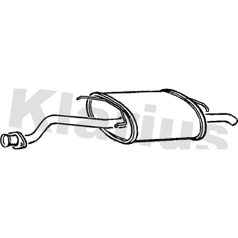 Klarius Box With Tail Pipe Rear fits Rover 200 II 1989-1999