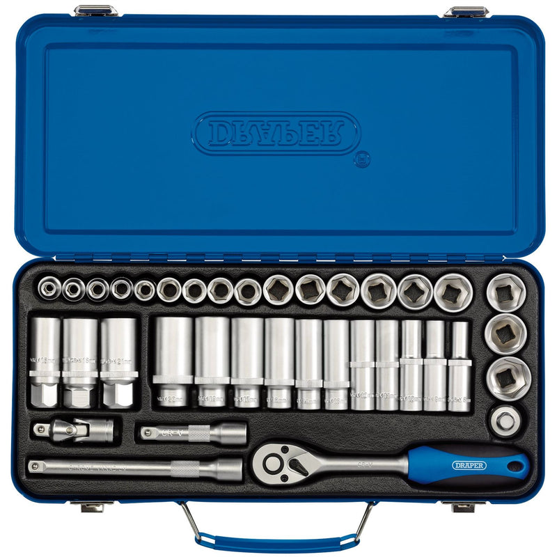 Draper Metric Socket Set, 3/8" Sq. Dr. (37 Piece) 16367 Draper - Dynamic Drive